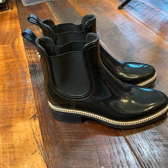 Lemon Jelly Women’s Black Gloss Chelsea Rain Boots Size 37 (US 6.5–7) - Picture 5 of 13